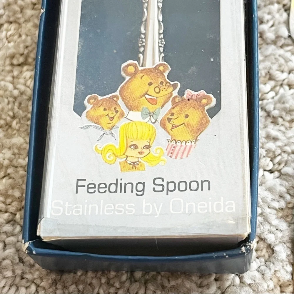 Vintage Baby Toddler Spoon & Fork Disney Oneida Leonard Stainless LOT of 7